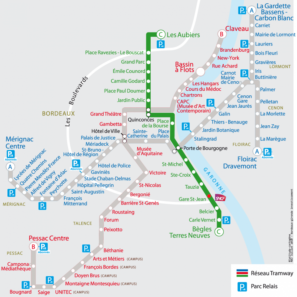 Carte Tram Bordeaux | Carte